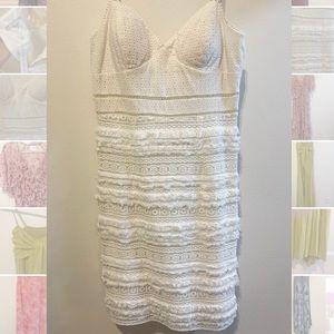 Trina Turk White Detailed Dress, Size 10